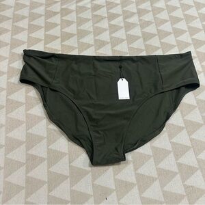 Universal standard green high rise full coverage bikini bottoms